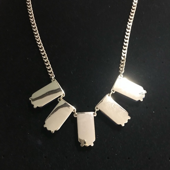 Ann Taylor LOFT Blue Lapis Lazuli Necklace Gold Link Chain - Picture 4 of 13